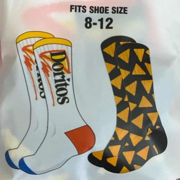 Men’s Bag of Doritos Crew Socks 2 pair NIP - Picture 5 of 5
